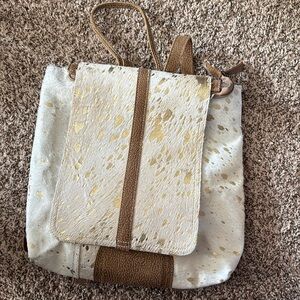 MYRA BAG Silvery Touch Hair-on Backpack